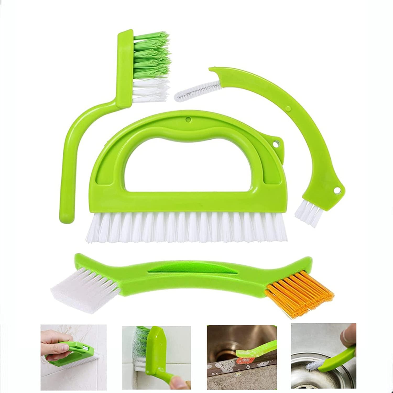 Grout Brush, (4 in 1) Grout Cleaner Brush, Tile Joint Scrub Brush with