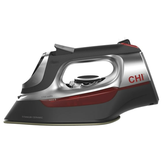 CHI Electronic Clothing Iron with Retractable Cord (13102C), Grey, 1700 Watts
