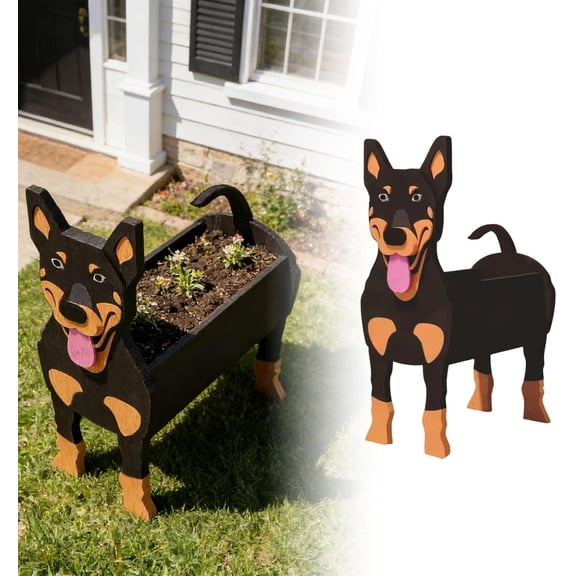Dog Planter Pot for Indoor Outdoor Plants, Garden Patio Decor