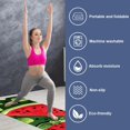 thumbnail image 2 of Watermelon Yoga Mat Towel with Feature, Storage Bag, 72.8"x26.8" - Yoga, Pilates, Fitness, Gym Towel, 2 of 6
