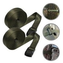 HOMEMAXS  2 Rolls Strap Tie down Straps Ratchet Heavy Duty Man Travel Green