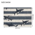 thumbnail image 4 of Yayeee Bath Rugs for Bathroom Floor Non Slip Non Skid Set of 2 Soft Absorbent Dark Sharks Pattern Machine Washable Mats, 4 of 5