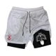 thumbnail image 3 of Pantalones cortos de gimnasio de Anime para hombre, 2 en 1, transpirables, absorbentes del sudor, de secado rápido, para entrenamiento, gimnasio, con bolsillos, 3 of 5