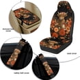 thumbnail image 6 of Xixirimido Highland Cattle Boho Floral Print Car Seat Covers for Front Seats 5Pcs Car Accessories with Seat Belt Covers & Center Console Cover Universal Fit for SUVs,Vans,Trucks,Sedans, 6 of 8