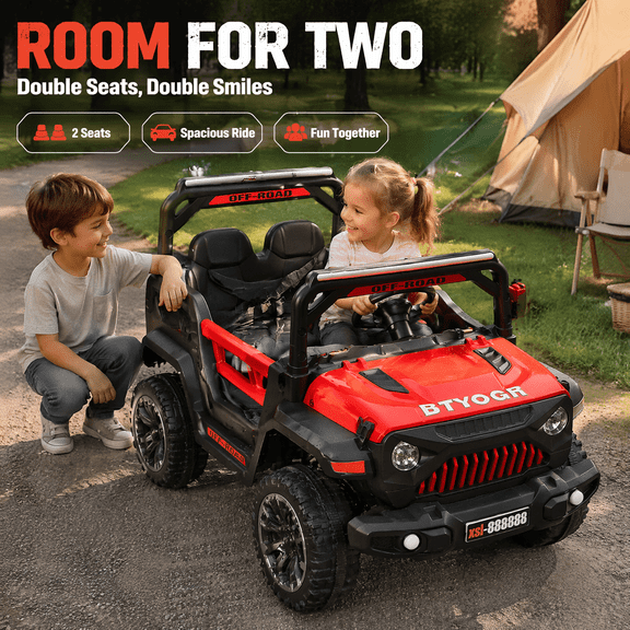 BTYOGR 12V Electric Pedal Go Kart Kids, Foldable Ride On Car Adjustable Seat, Music Lights, EVA Wheels, Battery Toy Ages 3-8