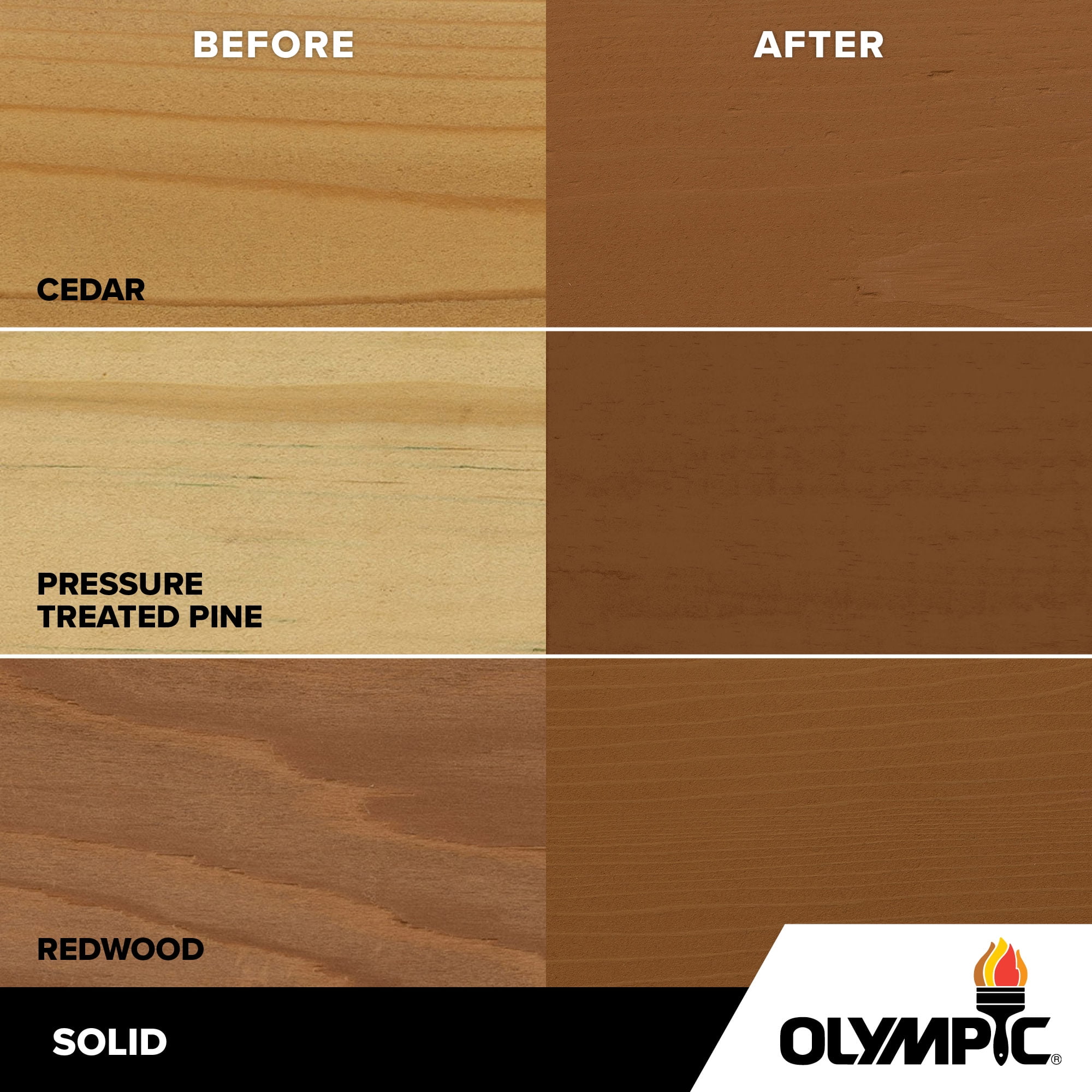 Olympic Elite 1 Gallon SC-1014 Cedar Solid Advanced Exterior Stain and Sealer in One