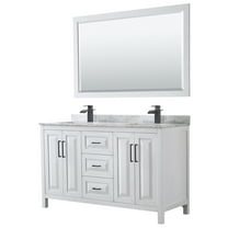 Wyndham Collection Wcv252560dunsm58 Daria 60" Free Standing Double Vanity Set - White /