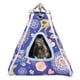 thumbnail image 5 of Pequeñas Mascotas Hamaca Tienda Cama Colgante Juguete Desmontable Lavable para Azúcar Planeador Hámster Flor Azul Seasmall, 5 of 5