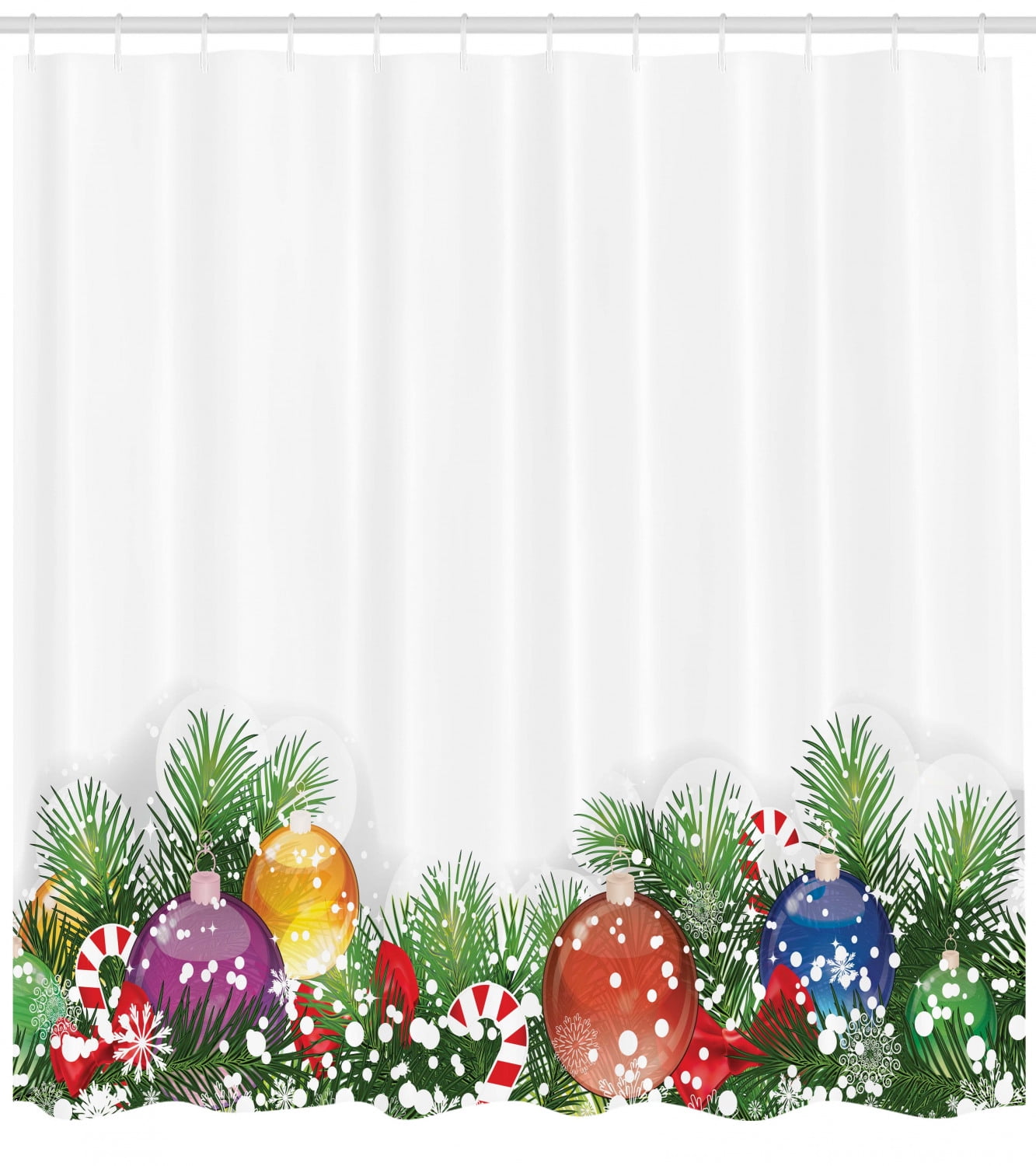 Christmas Decorations Shower Curtain Holiday Season Office