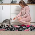 thumbnail image 3 of Pioneer Flower Floral Print Pattern Kitchen Rugs Sets Of 2,Anti Fatigue Kitchen Mat Rugs Non Slip Washable,Decorative Kitchen Floor Mats for Kitchen,Sink,Laundry,17"x30"+17"x47", 3 of 7