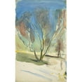 thumbnail image 2 of Magnus Enckell 11x14 Black Ornate Wood Framed Double Matted Museum Art Print Titled: Landscape (1890 - 1925), 2 of 5