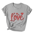 thumbnail image 3 of VKOYWKM Womens Valentine T Shirts Romantic Love Heart Graphic Tee Tops Short Sleeve Casual Crew Neck Love Heart T-Shirts Happy Valentines Day Shirts, 3 of 6