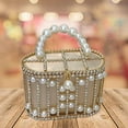 thumbnail image 1 of Bolso tipo cubo perfecl con decoración creativa para hombro Beige, 1 of 8
