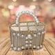 thumbnail image 1 of Bolso tipo cubo Fernando con asa de cuentas para boda fiesta graduación Beige, 1 of 8