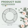 thumbnail image 2 of Uxcell 2 Pcs 8 Inch Wire Wreath Frames Metal Round Wire Frame for Floral Arrangements, Craft DIY Autumn Christmas Thanksgiving Wreath Supplies, Black/Golden, 2 of 6