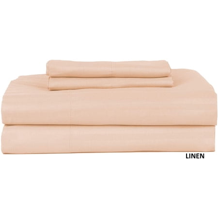 Castle Hill London 600 Thread Count Sateen Stripe Sheet Set - King, Linen