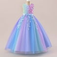 thumbnail image 2 of XIYON Girls Dresses Girls Princess Tutu Dress With Rainbow Flower Girl Birthday Tutu Dress For Stage Performance & Christening 3-4 Years, 2 of 7