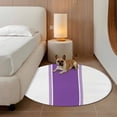 Classic Purple 4' Round Rug for Cozy Reading Nook Home Office Chair ...
