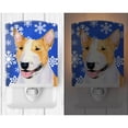 thumbnail image 2 of Caroline's Treasures SS4634CNL Bull Terrier Winter Snowflakes Holiday Ceramic Night Light, 6x4x3", multicolor, 2 of 2