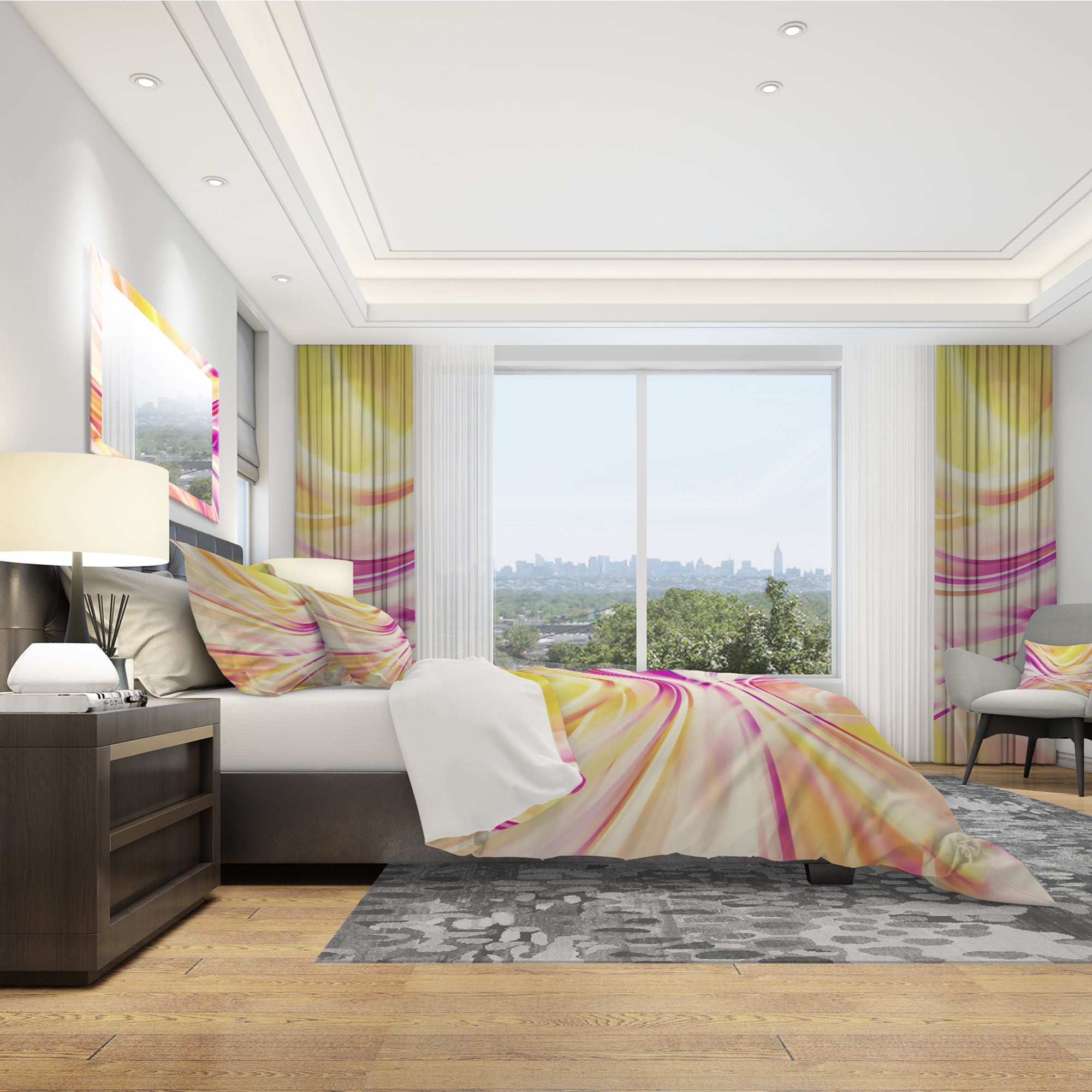 Designart 'Candy Stripes' Modern & Contemporary Duvet Cover Set