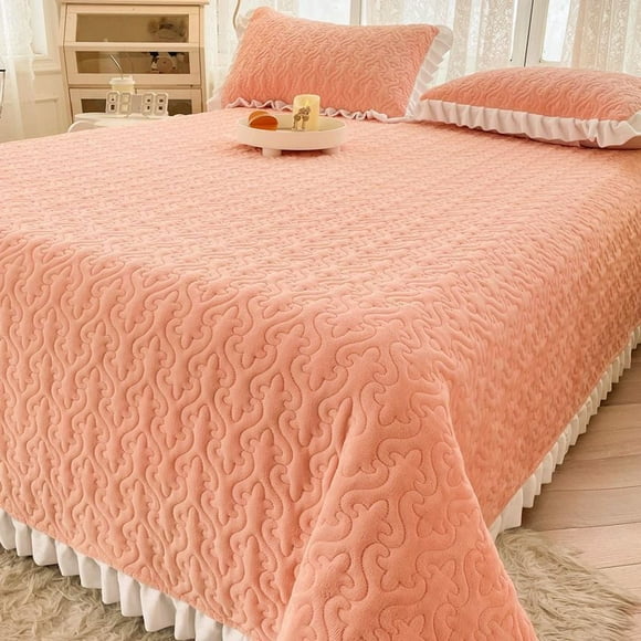 Winter Luxury Plush Bed Sheet Set Home Textile Double Bedspread Pillowcase 3pcs Bedding Set Multifunctional Blanket Bed Linens