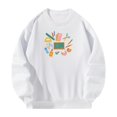 thumbnail image 2 of Sudadera de mujer con corte holgado y hombros caídos, estampado gráfico , manga larga, de gran tamaño, para vacaciones, uso diario, deportes de SG, 2 of 10