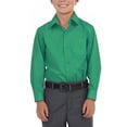 thumbnail image 2 of Boy's Classic Fit Long Sleeve Casual Button Down Toddler Kids Dress Shirt (Esmeralda, 18), 2 of 3