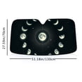 thumbnail image 6 of Awypu Moon Phases Stars Night Sky Funny Windshield Sun Shade Universal Size for Vehicle SUV Truck 51.18*27.59 in, 6 of 7