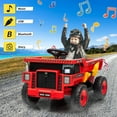 thumbnail image 6 of 12V Ride On Dump Truck for Kids with Remote Control, Electric Construction Vehicle Toy with Auto-Lift Bed, Shovel, LED Lights, Music, 16.5" Seat, Gift for Ages 2–6, 6 of 6