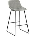 thumbnail image 6 of Dycanpo 30'' Counter Height Bar Stools Set of 3 with Back Faux Leather for Home Kitchen, Grey, 6 of 9