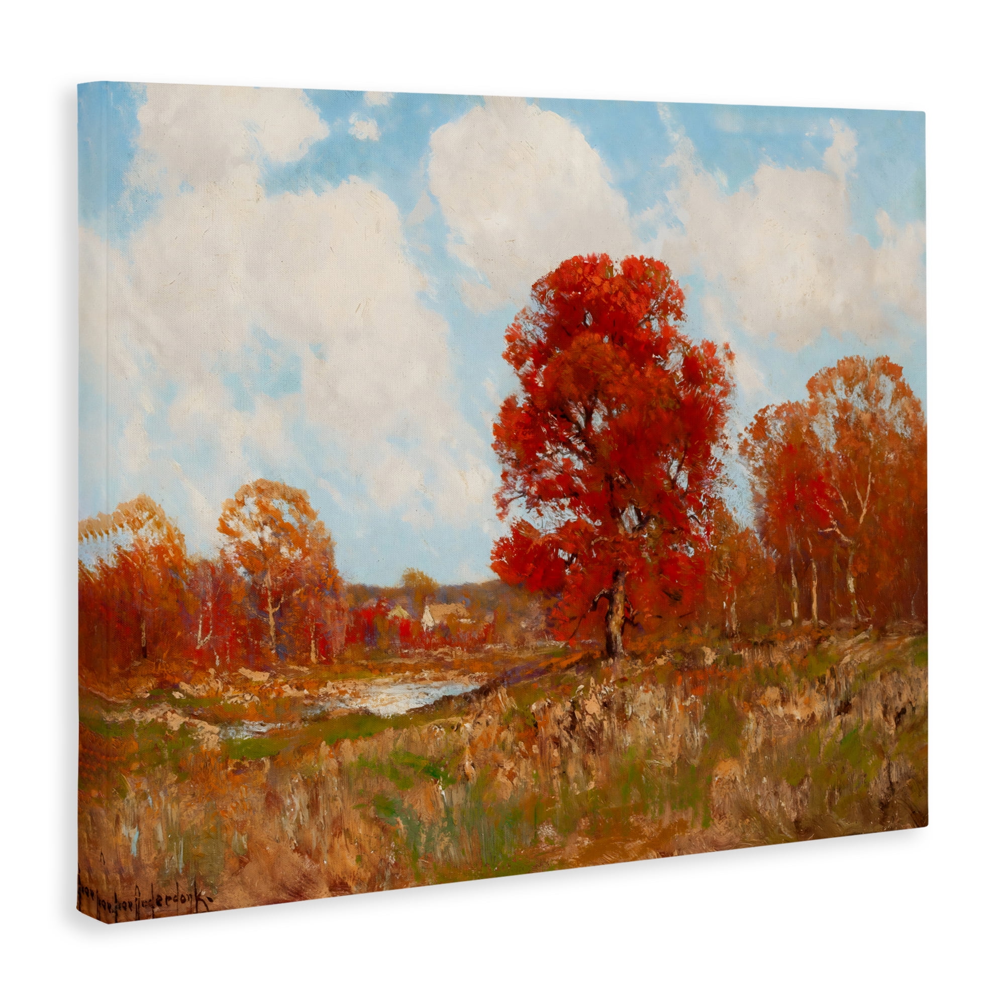 Fall Landscape with Red Foliage Canvas Wall Art, design by Arlington Prints