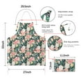 thumbnail image 7 of Pioneer Flower Floral Print Pattern Apron-Garden Aprons for Women with Pockets-Cotton Linen Waterproof Kitchen Cooking Gardening Aprons Adjustable for Kitchen,Cooking,BBQ and Salon 33x27 Inch, 7 of 7