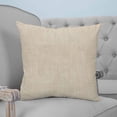 thumbnail image 4 of Cream 14x14 Pillow Covers Set of 2, Farmhouse Burlap Solid Beige Color Modern Linen Texture Throw Pillow Covers Decorative Couch Cushion Case, Microfiber Square Pillowcases for Bedroom Living Room, 4 of 7