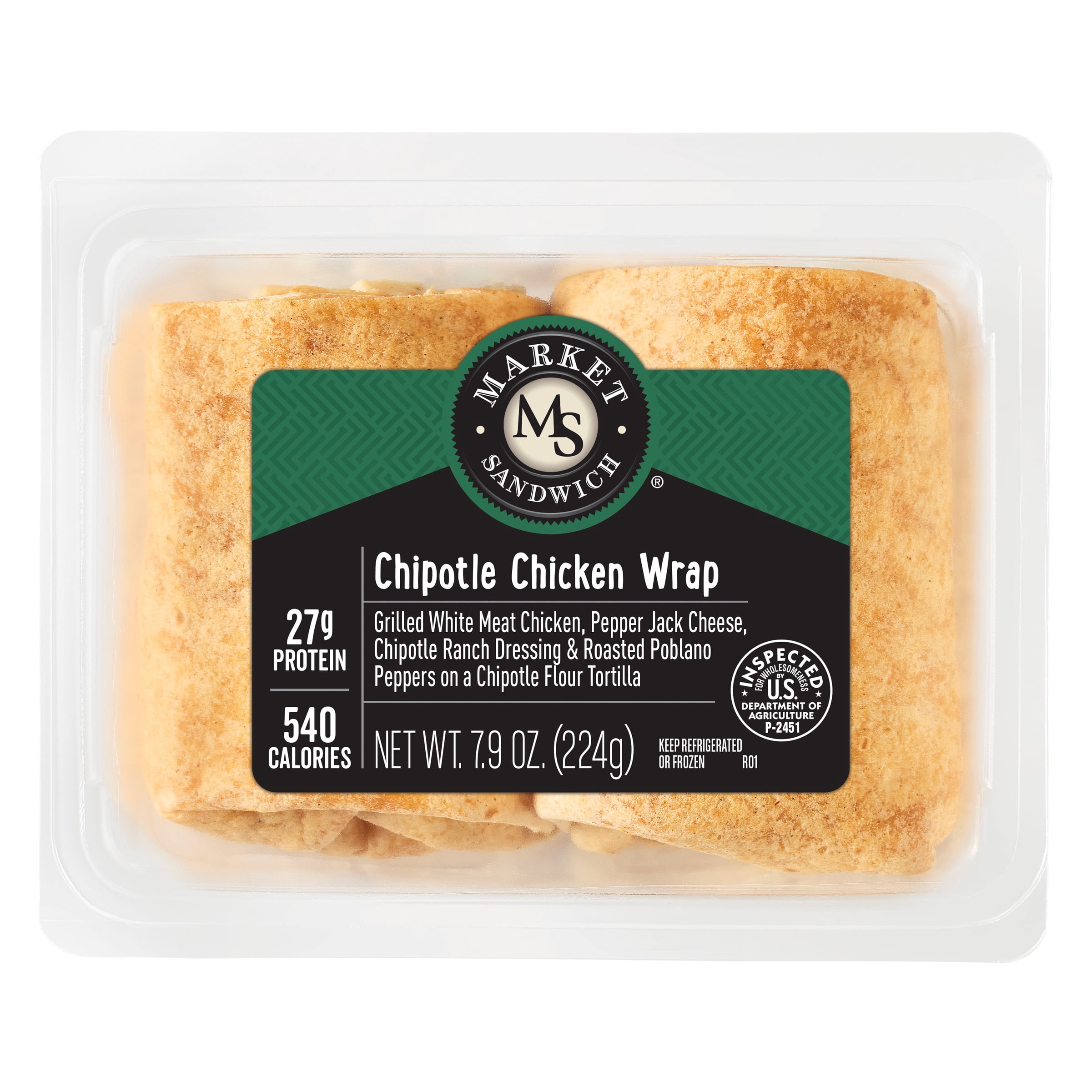 Market Sandwich Chipotle Chicken Wrap 7.9 oz 1 Ct