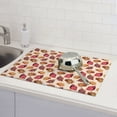 thumbnail image 6 of Yiaed Sea Shells Print Highly Absorbent Microfiber Kitchen Counter Mat, Dish Drying Pad for Dishes, Utensils, Pots and Pans, Large 18" x 24", 6 of 7