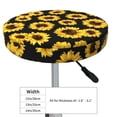thumbnail image 4 of KLL Sunflower 6 Round Bar Chair Cushion Cover 12 inch ,Bar Stool Protector with Elastic, Soft Washable, 4 of 6