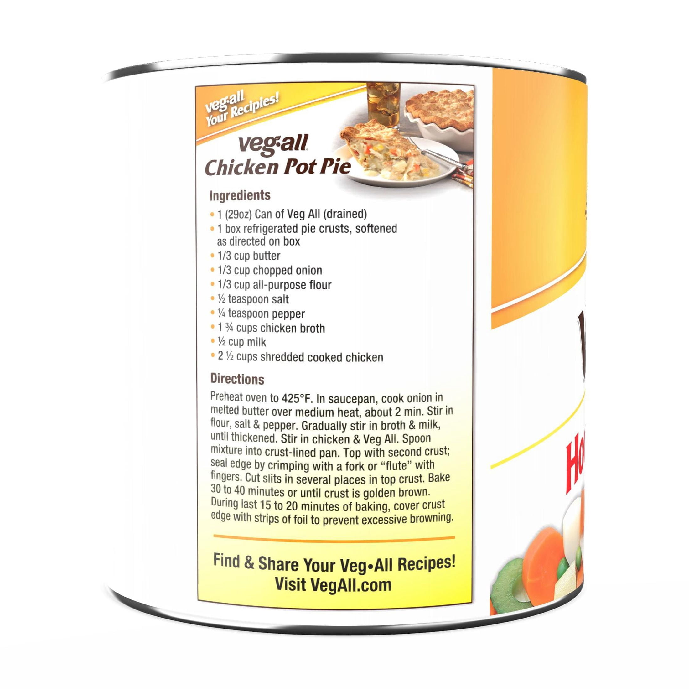 (4 pack) Veg-All Homestyle Large Cut Vegetables, 29 oz., Can