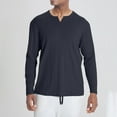 thumbnail image 1 of pstuiky Camisas para hombre de manga larga, Camisa deportiva de entrenamiento fácil para hombre, elástica, de color liso, con cuello en V y manga larga Tops de talla grande para hombre xxl, 1 of 4
