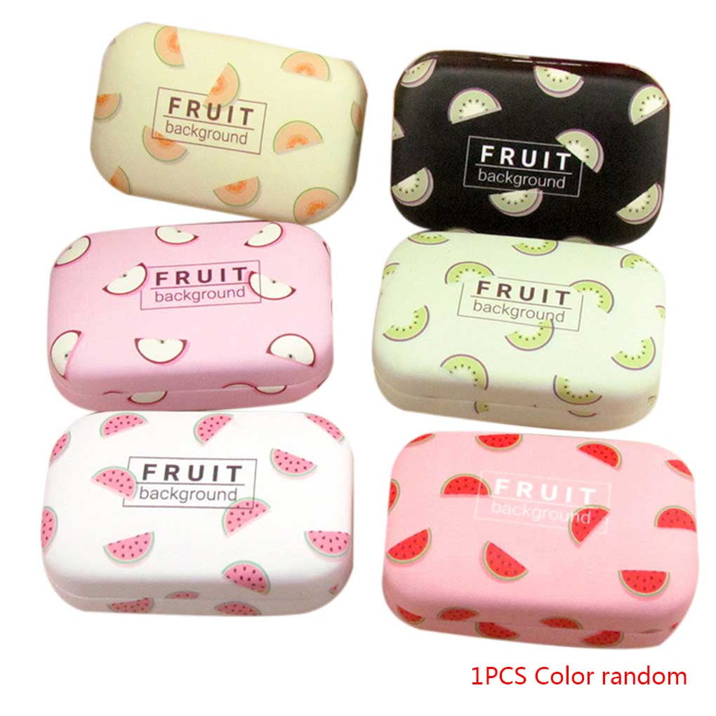 Color Random Portable Contact Lenses Case Travel Contact Lenses Container Storage Box Tweezer Rod Bottle