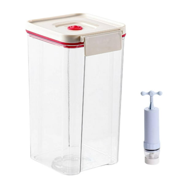 Contenedor al vacío, contenedores para preparación de comidas, contenedor de almacenamiento de alimentos multiusos apilable con bomba de vacío para 1240 ml