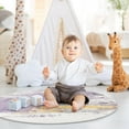 thumbnail image 4 of Carvapet Round Area Rug, Non-Slip Washable Circle Rug for Kitchen Bathroom Living Bedroom, Super Soft Absorbent Carpet Low Pile, 4ft, Purple, 4 of 7