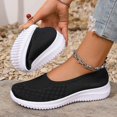 thumbnail image 5 of Fashion Breathable Sneaker Mesh Slip On Walking Shoes Arch Support Solid Color Black, 5 of 5