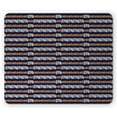 thumbnail image 1 of Ethnic Mouse Pad, Abstract Motif with Horizontal Folk Bands Vintage Culture Design, Rectangle Non-Slip Rubber Mousepad, Indigo Ginger White, by Ambesonne, 1 of 2