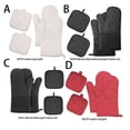 thumbnail image 4 of Guantes antiadherentes de silicona Inteprter 4 unids/set para horno Cocina y Comedor negro, 4 of 6