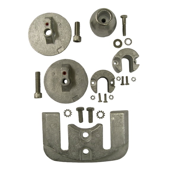 Complete Aluminum Anode Kit for Mercruiser Bravo 3 (Bravo III) 2004 and Newer Sterndrives US Military Grade Aluminum Replaces 888761Q04A, CMBRAV3KITA, 95081A, 18-6154A, 20805AL Made in the USA