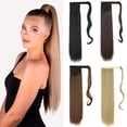 thumbnail image 2 of High temperature matte silk chemical fiber ponytail long straight hair wig, 2 of 9