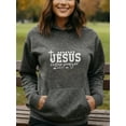 thumbnail image 3 of Christian Gospel Hoodie for Men Women, Faith Pullover Hooded Sweatshirt, Cozy Cotton Poly Blend, Inspirational Casual Outfit, 3 of 5