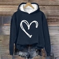 thumbnail image 2 of BLVB Women's Fall Pullover Sweatshirts Heart Printed Long Sleeve Hoodies Casual Loose Comfy Tops Blouse, 2 of 3