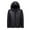 Black, variant on Patlollav Men Coats Solid Casual Thicken Hooded Zipper Youthful Vitality Cotton-Padded Jacket