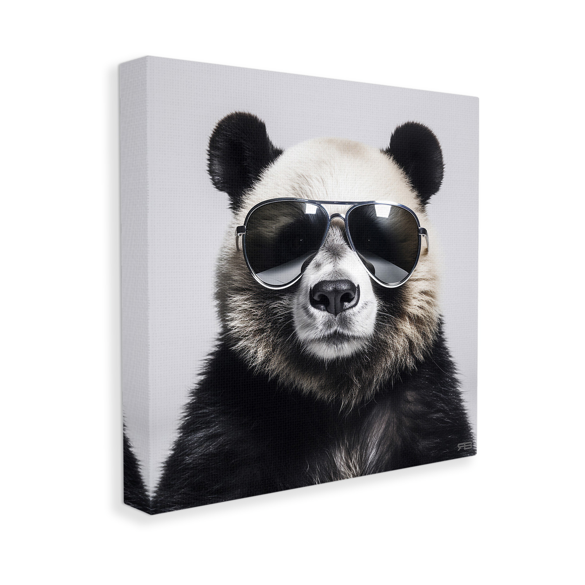 Stupell Industries Trendy Panda in Glasses Animals & Insects Painting Gallery Wrapped Canvas Art Print Wall Art, 24 x 24